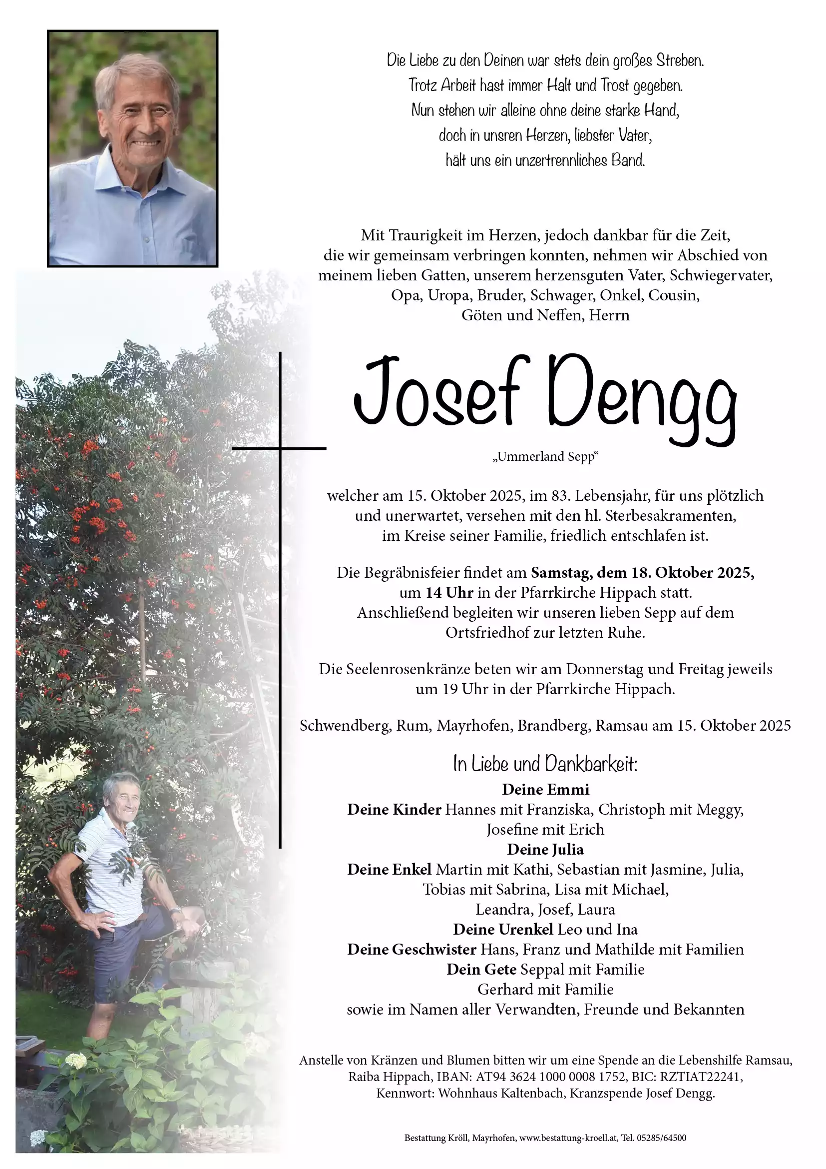 Parte von Josef Dengg